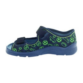 Befado children's shoes sandals slippers 969x124 green navy blue 2