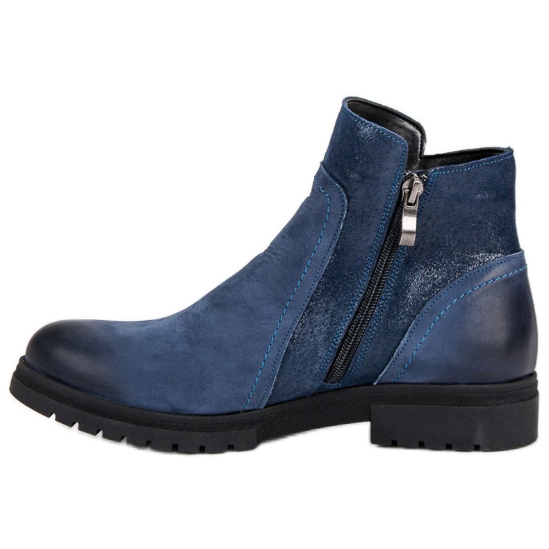 Comfortable leather VINCEZA boots blue 1 Comfortable leather VINCEZA boots blue 1
