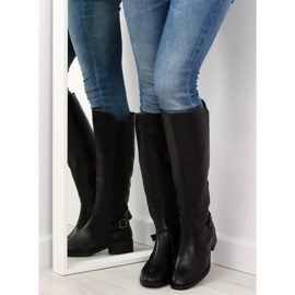 Black women's boots QT01P black 1
