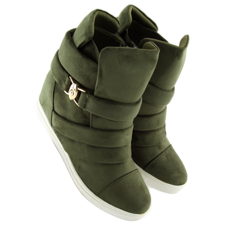 Green women's sneakers H6507 A.GREEN 2