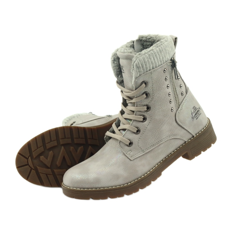 DK Timberki boots on gray pearl fur grey 4