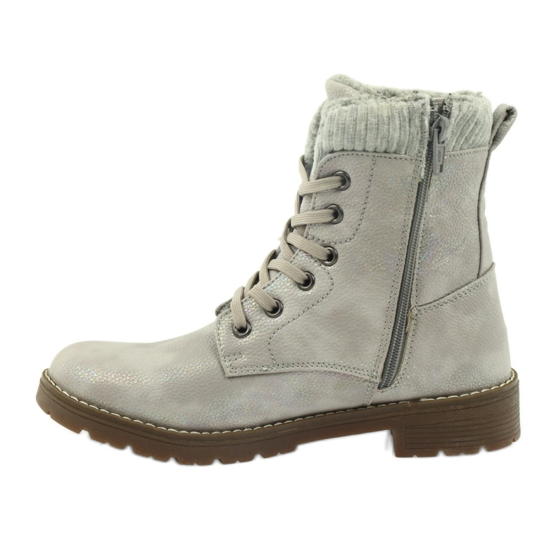 DK Timberki boots on gray pearl fur grey 2
