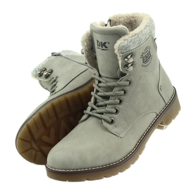 Gray tied boots DK2025 grey 4