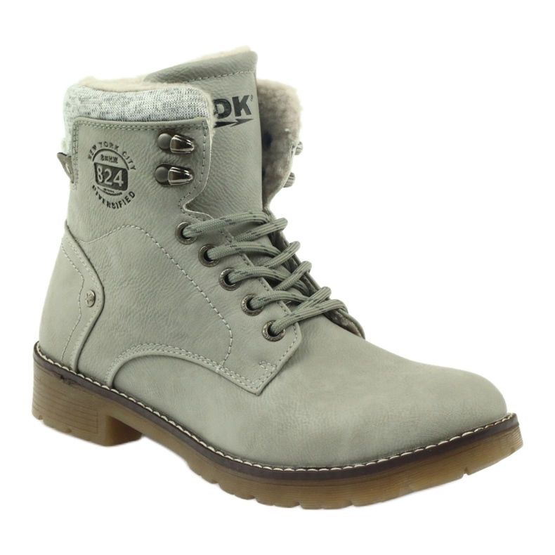 Gray tied boots DK2025 grey 1