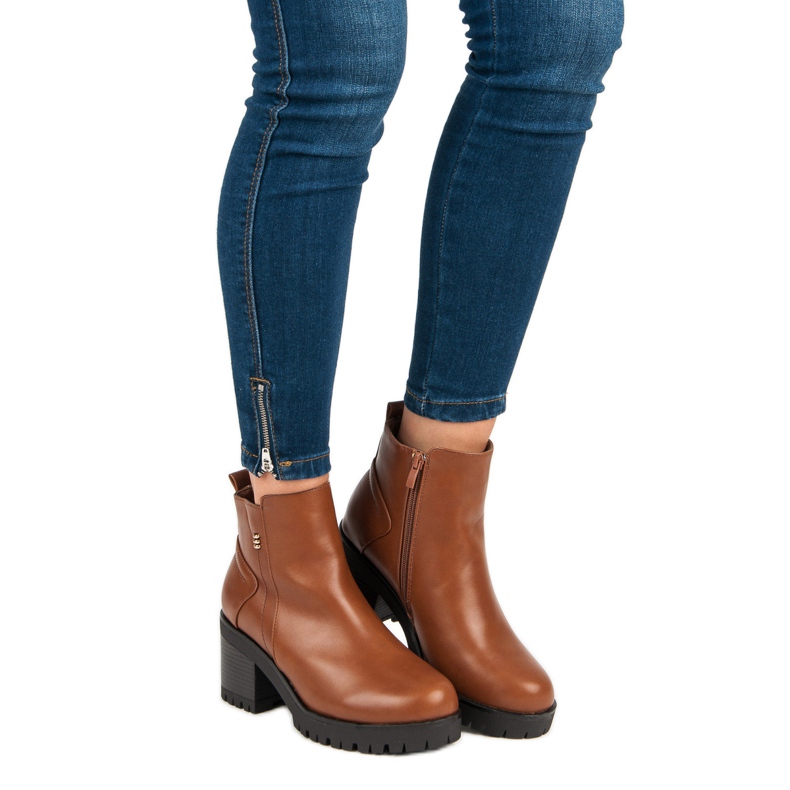 Camel high heels brown 2