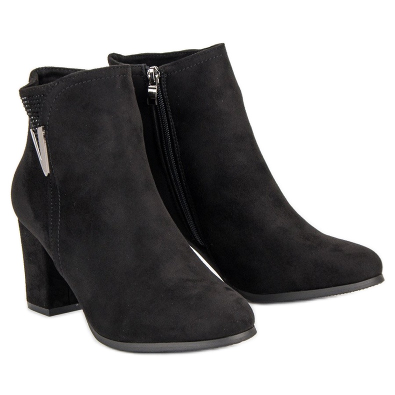 Black suede ankle boots 2