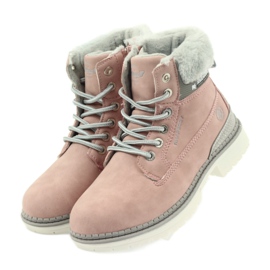 American Club American boots bootees winter boots 708122 grey pink 3 American Club American boots bootees winter boots 708122 grey pink 3