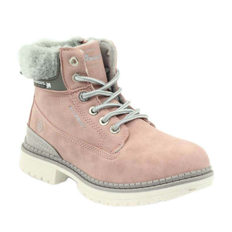 American Club American boots bootees winter boots 708122 grey pink 1 American Club American boots bootees winter boots 708122 grey pink 1