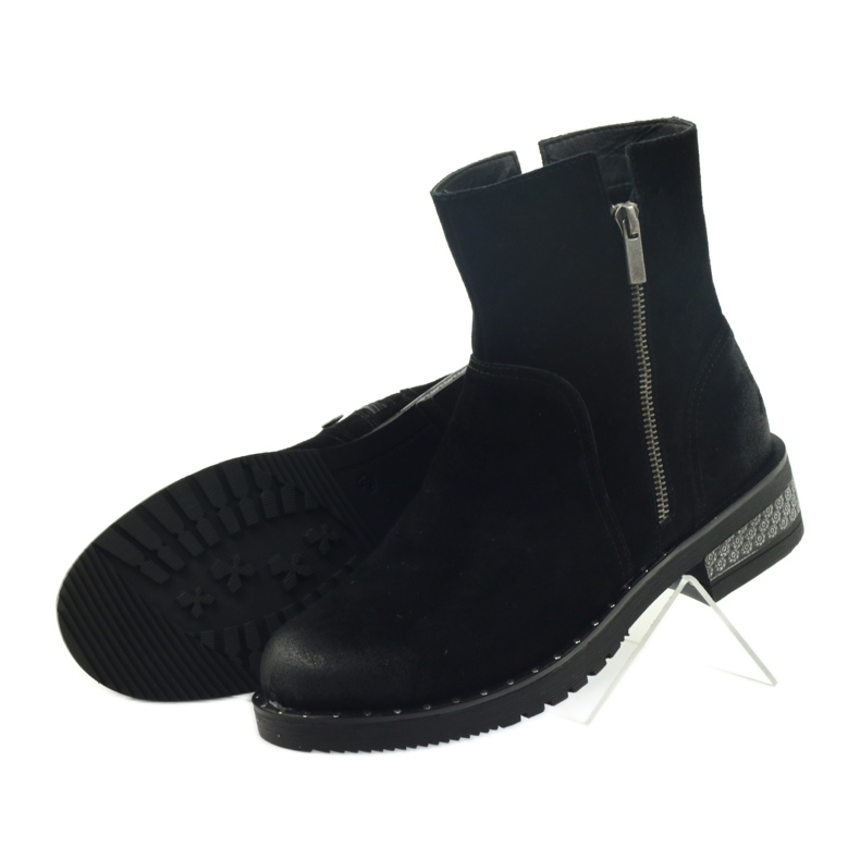 American Club American ankle boots winter suede boots black 4