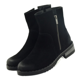American Club American ankle boots winter suede boots black 3