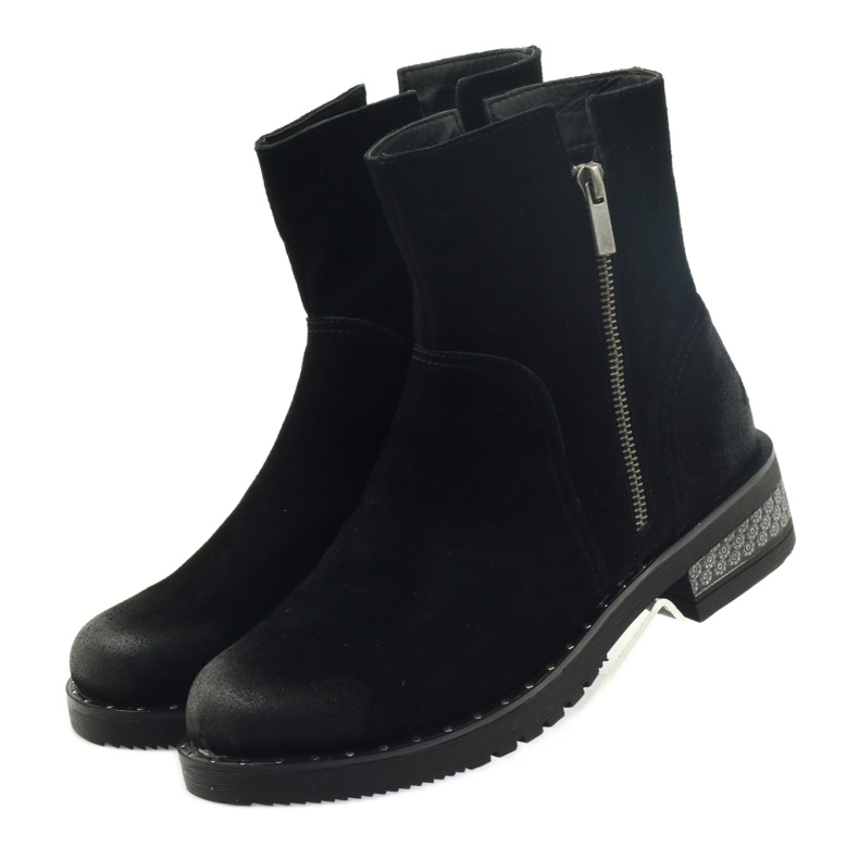 American Club American ankle boots winter suede boots black 3