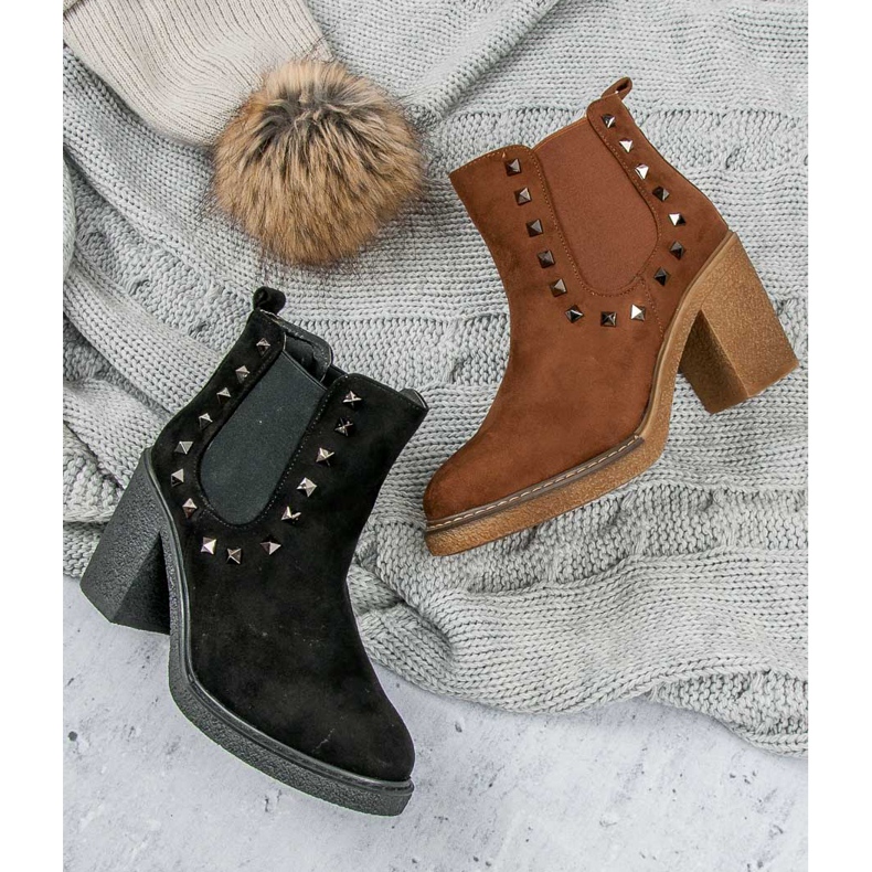 Bestelle Suede ankle boots on the post black 1