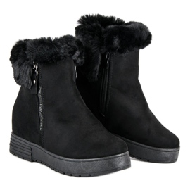 Lucky Shoes Black wedge boots 1