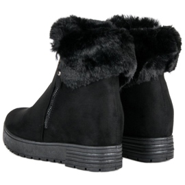 Lucky Shoes Black wedge boots 2