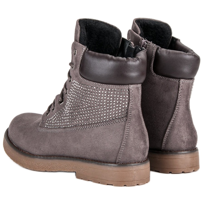 Bestelle Suede Trappers On A Slider grey 2