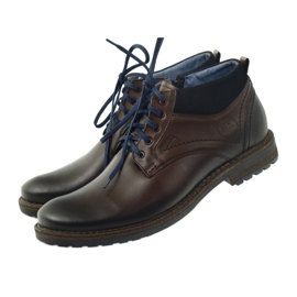 Brown men's ankle boots Nikopol 686 with zipper 3