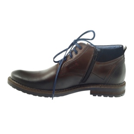 Brown men's ankle boots Nikopol 686 with zipper 2