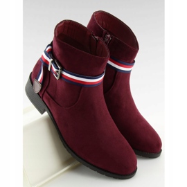 Women's maroon Chelsea boots 99-150 Red 1