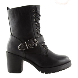 Black high-heeled boots S167 black 1 Black high-heeled boots S167 black 1