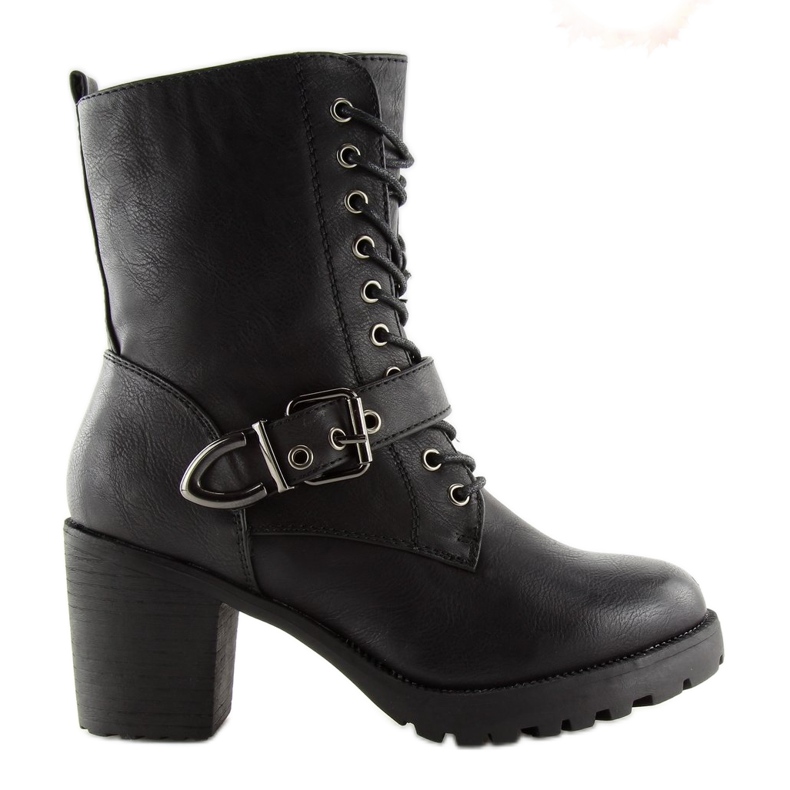 Black high-heeled boots S167 black 1 Black high-heeled boots S167 black 1