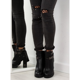 Black high-heeled boots Z122 black 2