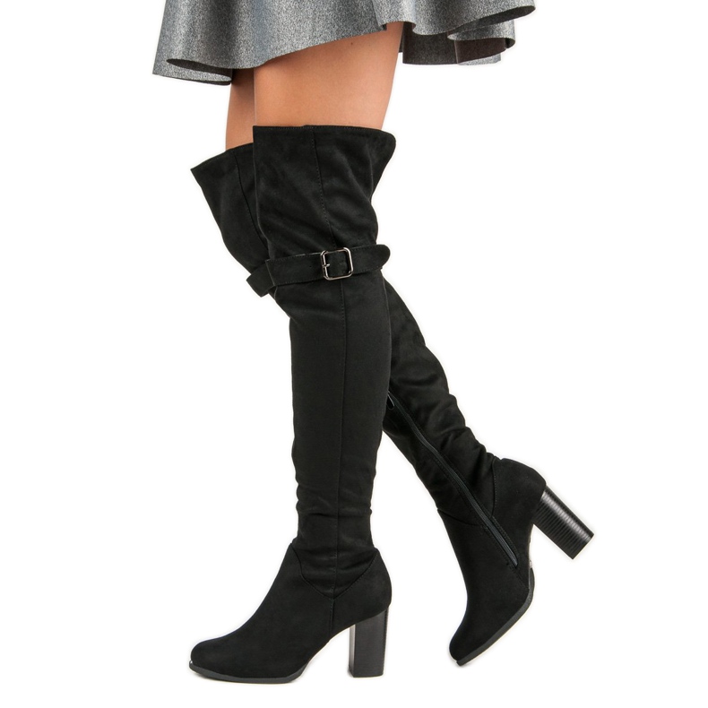 SDS Black thigh boots on the post 1