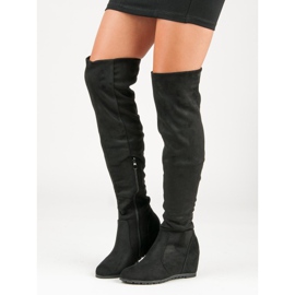 Seastar Suede wedge boots black 1
