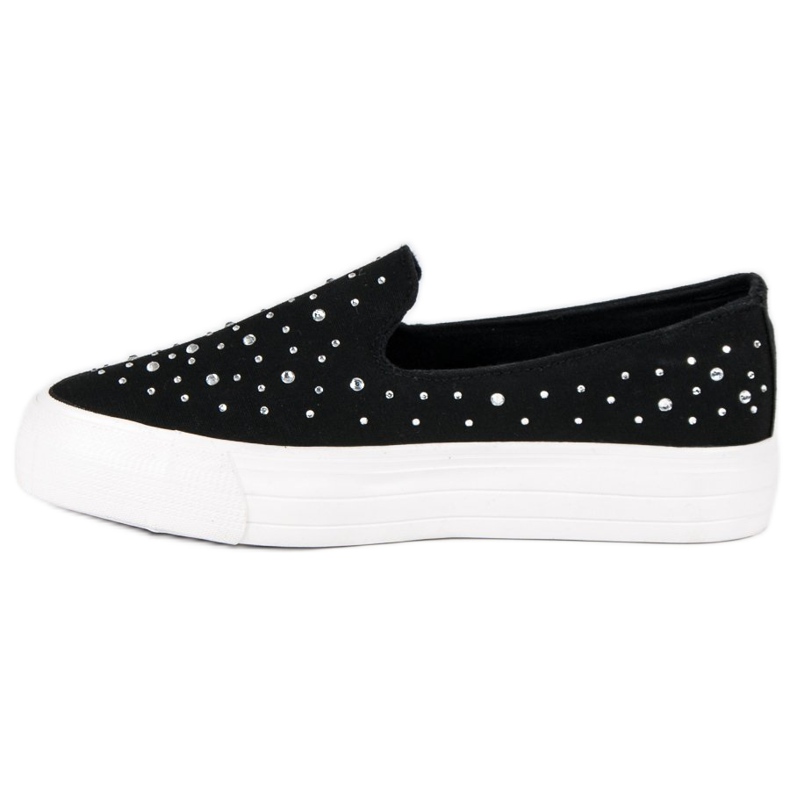 J. Star Black Slip-On Sneakers 1