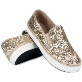 J. Star Fashionable women's sneakers yellow 2