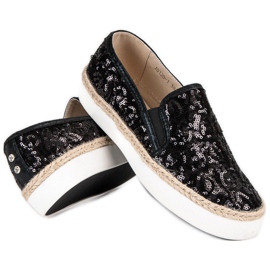 J. Star Fashionable women's sneakers black 1