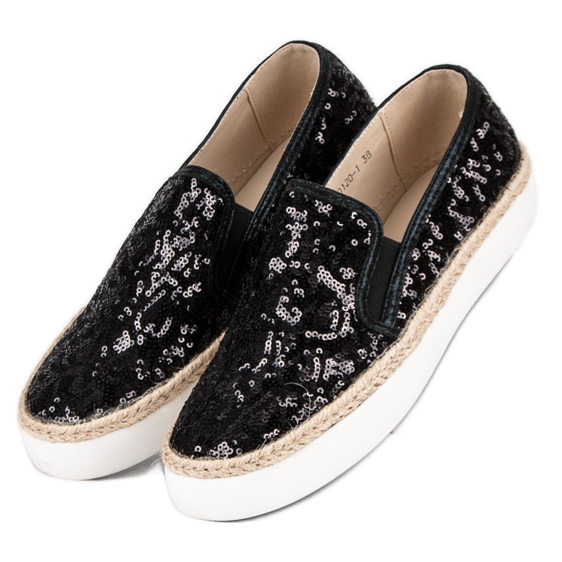 J. Star Fashionable women's sneakers black 2