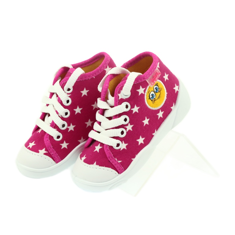 Befado children's shoes sneakers slippers 218p055 white pink 4