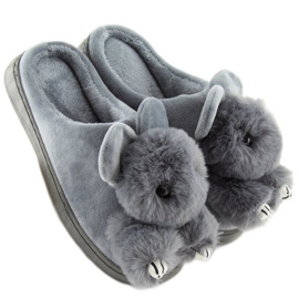 Gray women's gray slippers DD91 gray grey 2