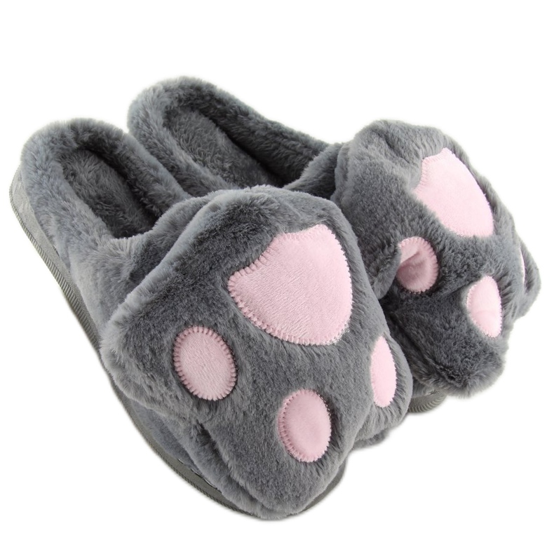 Gray women's slippers DD93 gray grey 2
