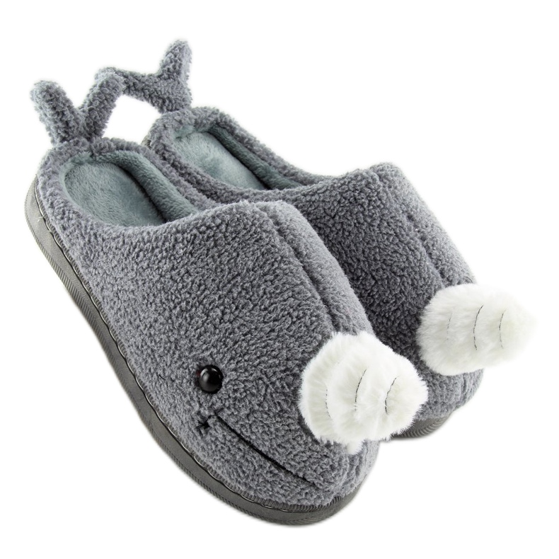 Gray women's slippers DD92 Gray grey 1