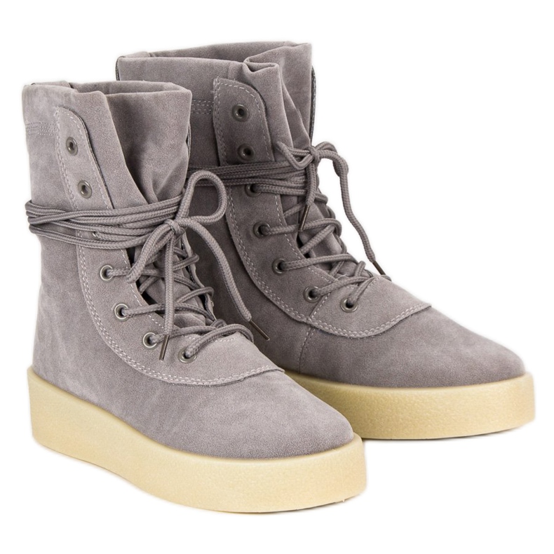 Lace-up boots grey 2