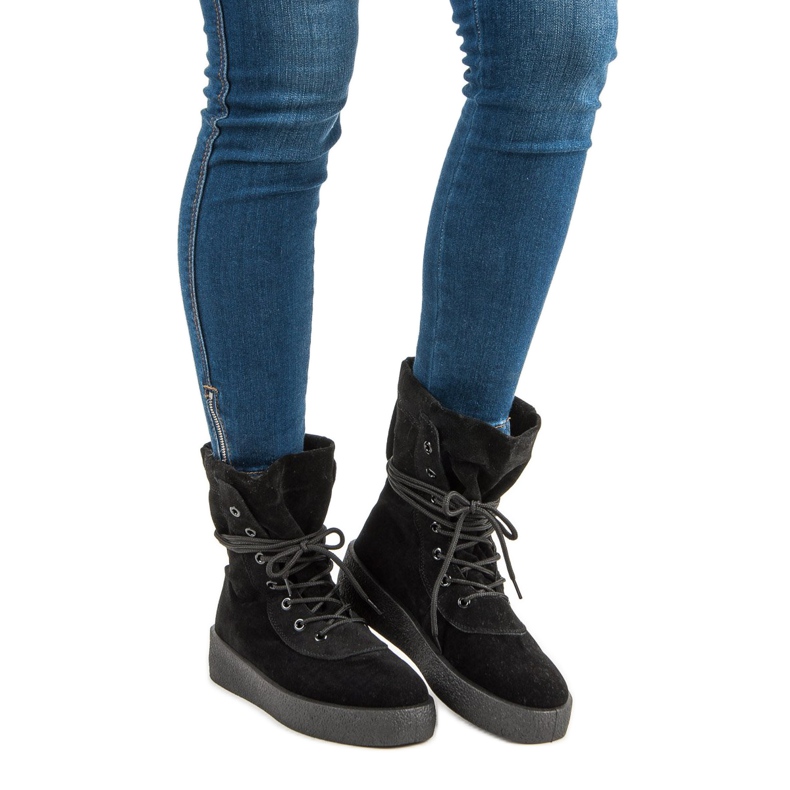 Lace-up boots black 1