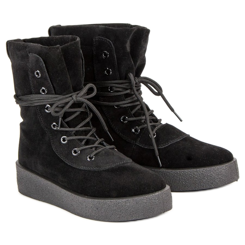 Lace-up boots black 2