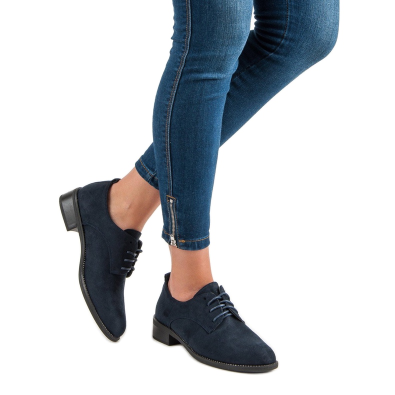 Marquiz Lace-up navy blue shoes 2