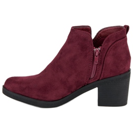 Ideal Shoes High-heeled boots red 1