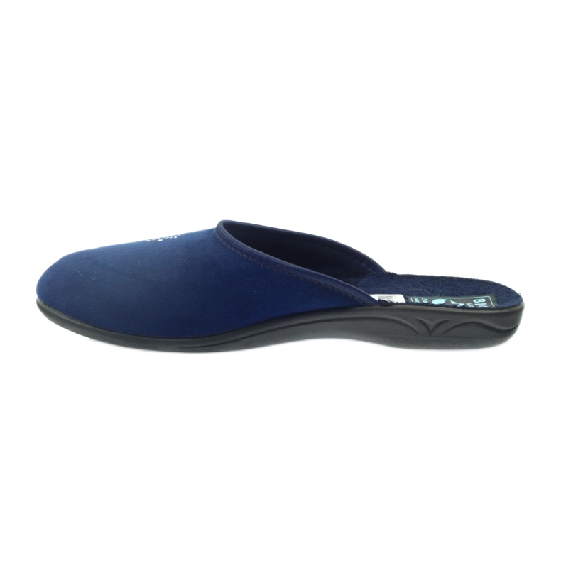 Slippers velor sequins Adanex navy blue 2