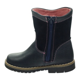Children's leather boots with kitty Ren but 1525 navy blue 2 Children's leather boots with kitty Ren but 1525 navy blue 2