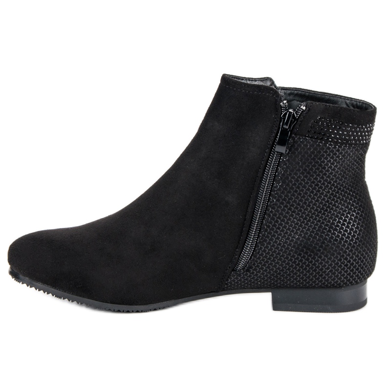 Black flat ankle boots 1