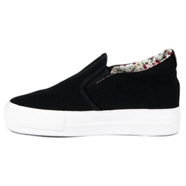 J. Star Black Sneakers On A Wedge 1