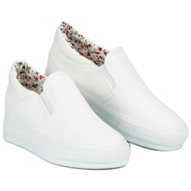 J. Star White wedge sneakers 1