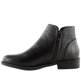 Black Chelsea boots for women Q-33 Black 1