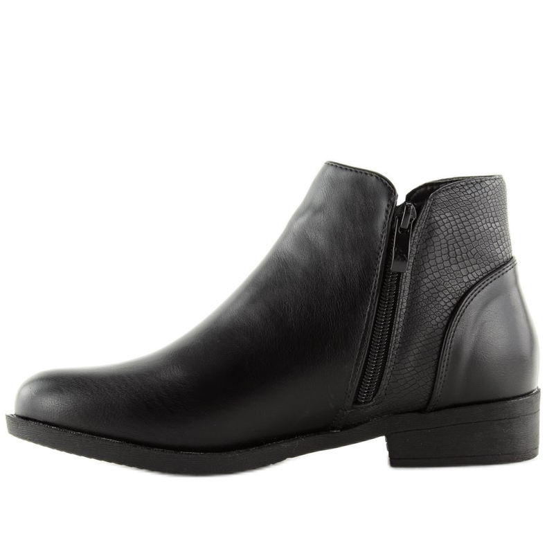 Black Chelsea boots for women Q-33 Black 1