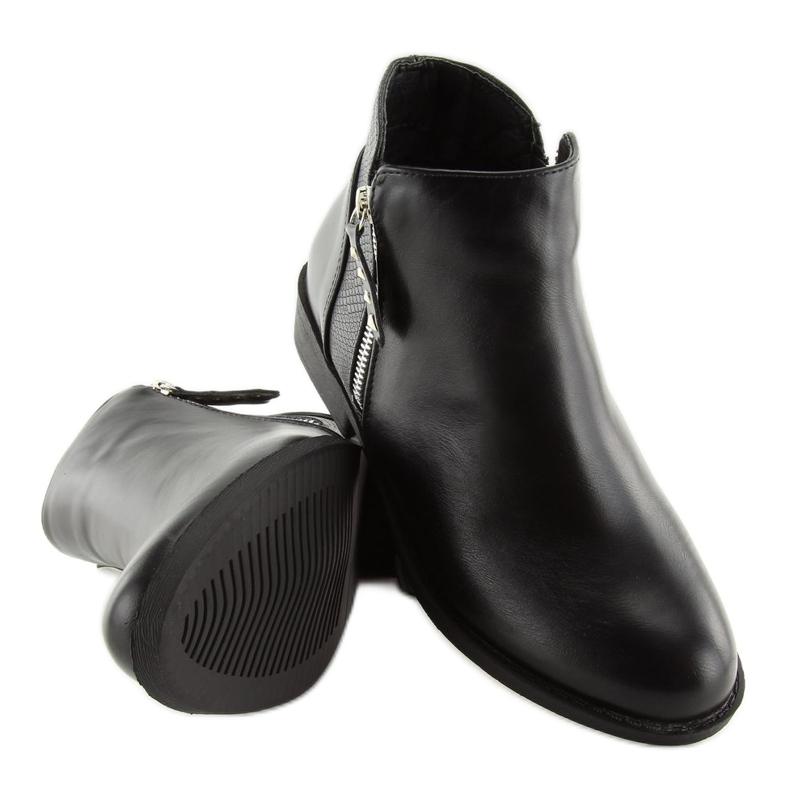 Black Chelsea boots for women Q-33 Black 2