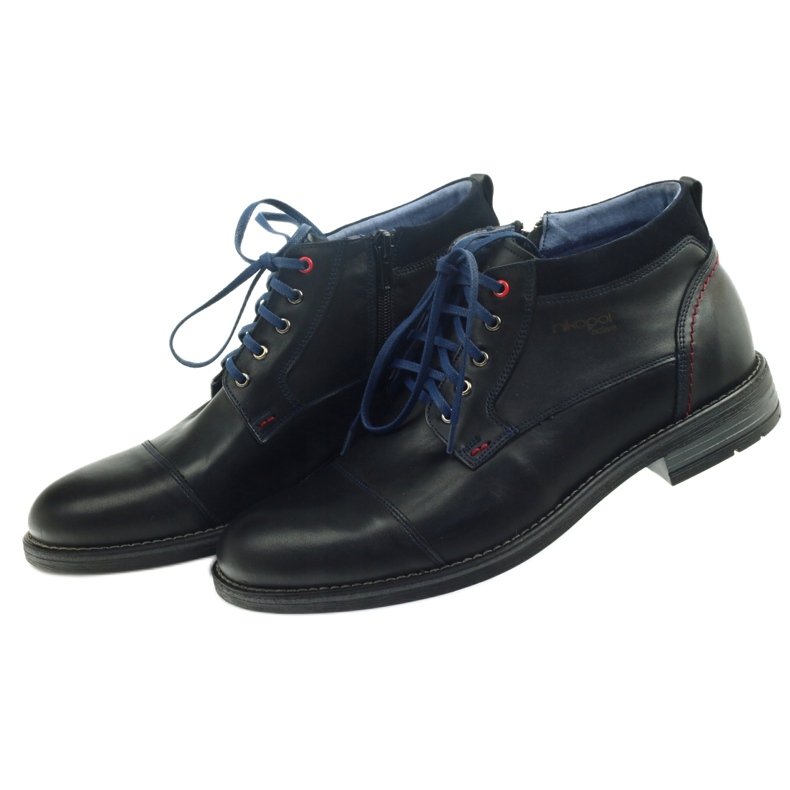 Nikopol leather shoes insulated with a slider 689 black 4