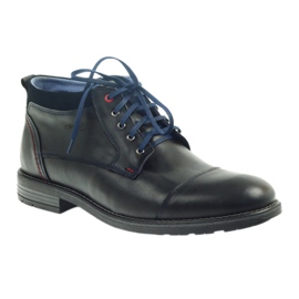 Nikopol leather shoes insulated with a slider 689 black 1